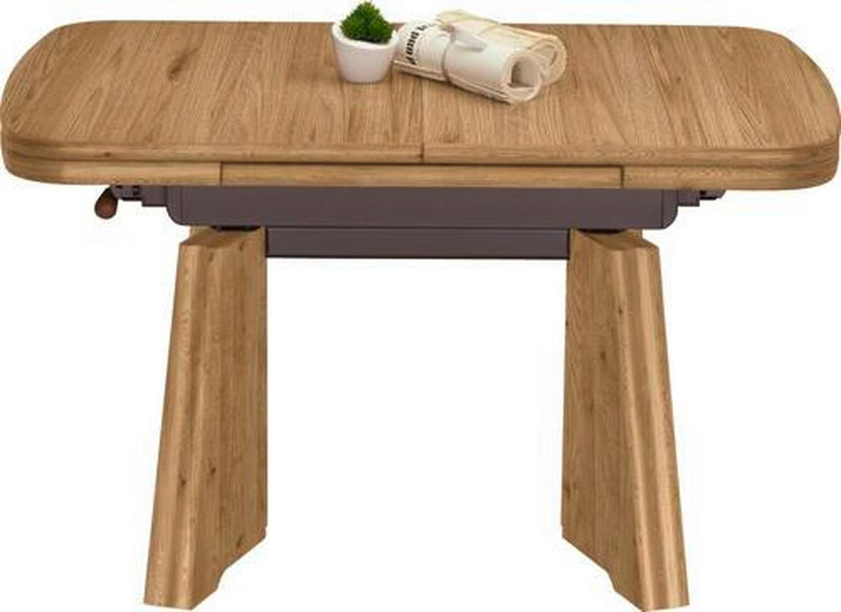 COUCHTISCH in Metall, Holzwerkstoff 90-131/65/54-73 cm  - Eichefarben, Konventionell, Holzwerkstoff/Metall (90-131/65/54-73cm) - Venda