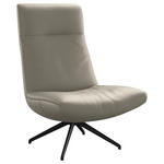 SESSEL in Echtleder Ecru  - Ecru/Schwarz, MODERN, Leder/Metall (74/105/92cm) - Johann Jakob