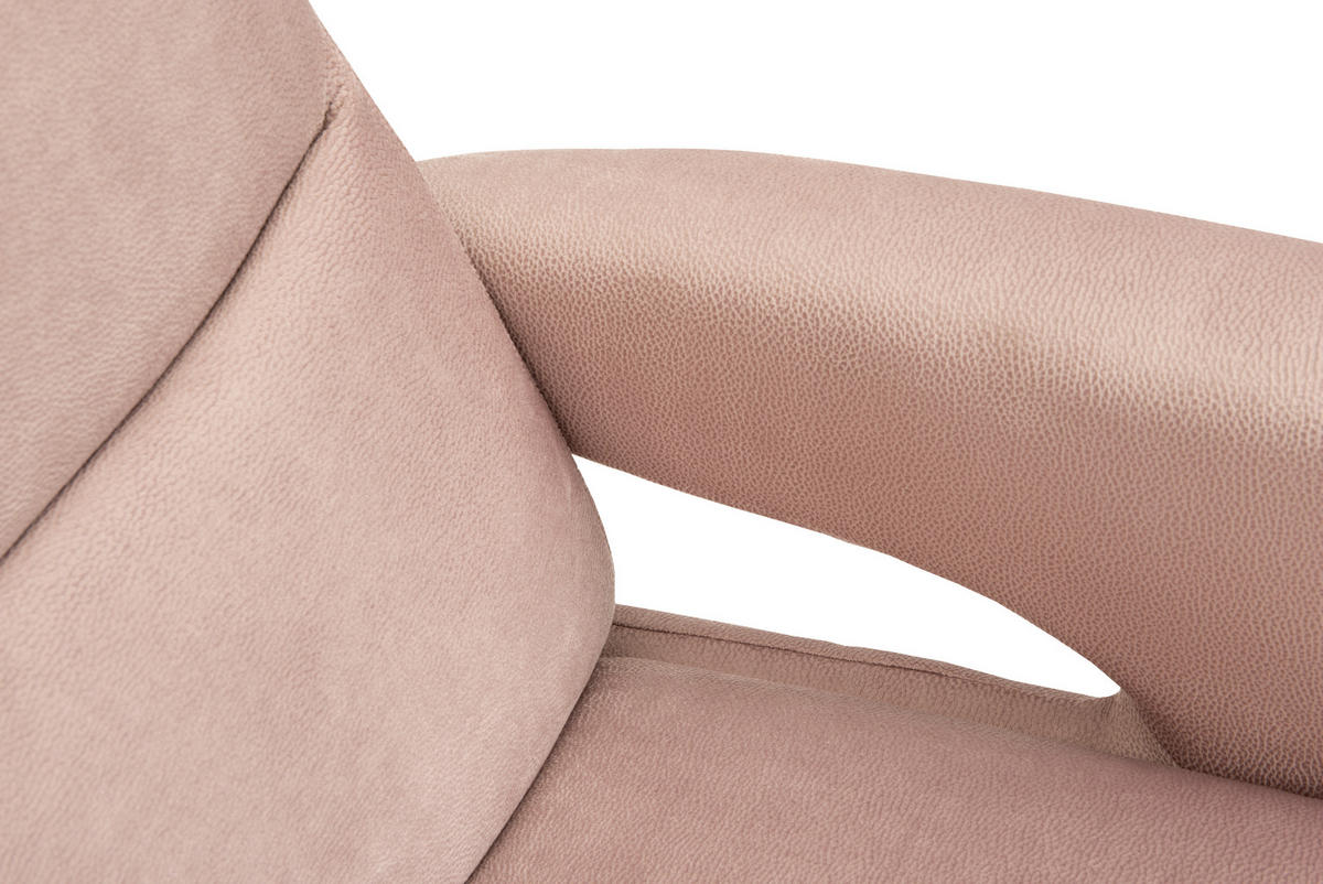 RELAXSESSEL in Textil Rosa  - Schwarz/Rosa, Design, Textil/Metall (75/106/89cm) - Welnova