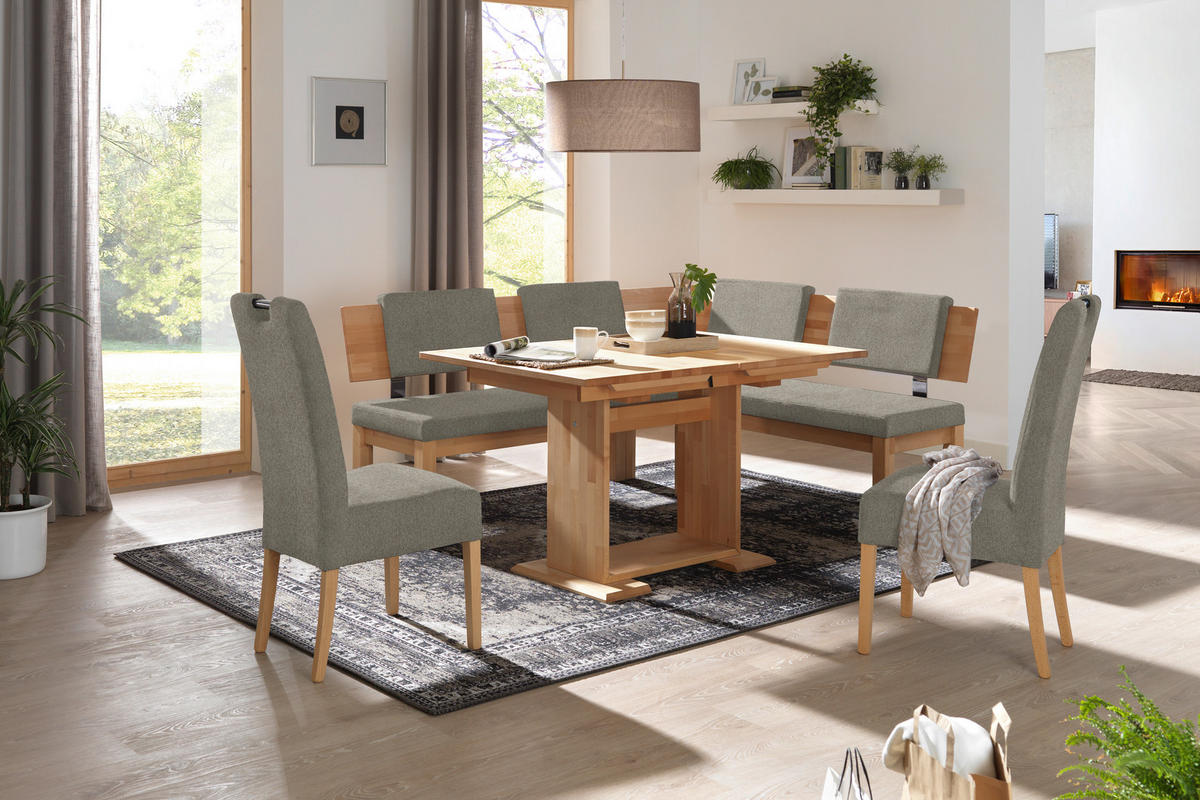 STUHL in Holz, Metall, Textil Buchefarben, Greige  - Greige/Buchefarben, Natur, Holz/Textil (47/103/60cm) - Cantus