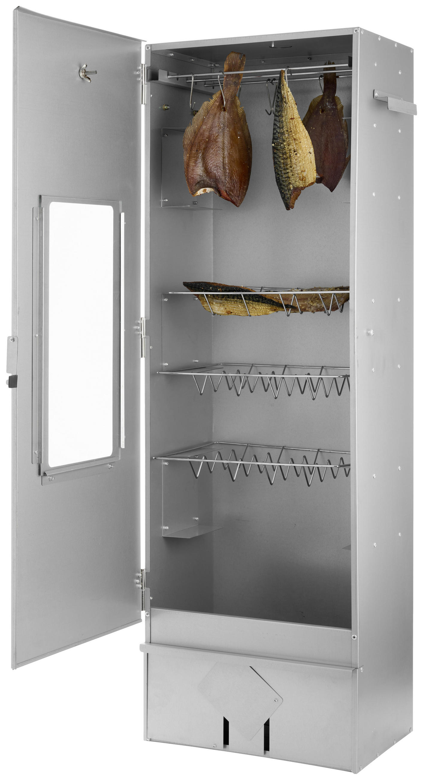 RÄUCHEROFEN Silberfarben - Silberfarben, Design, Metall (28/120/44cm)