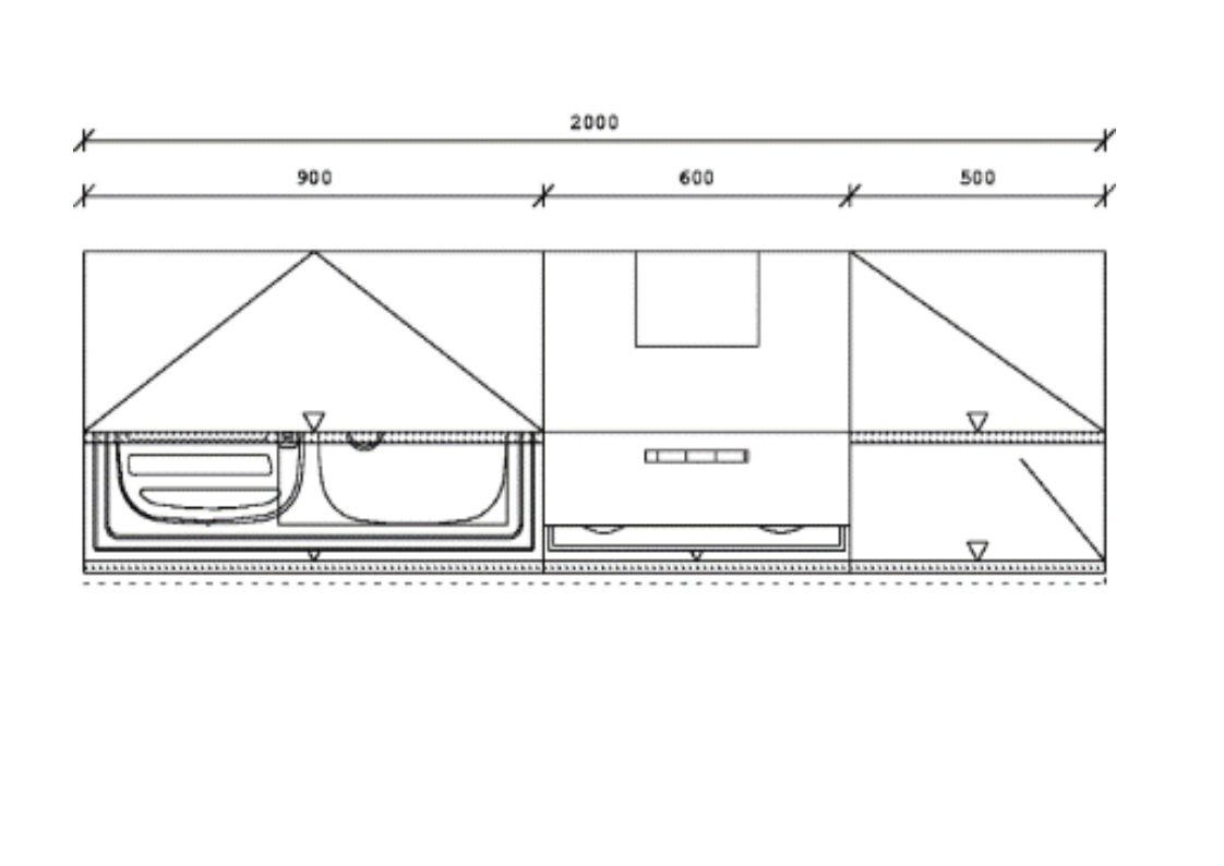 KÜCHENBLOCK 200 cm   in Weiß, Eichefarben  - Edelstahlfarben/Eichefarben, KONVENTIONELL, Holzwerkstoff/Metall (200cm) - Xora