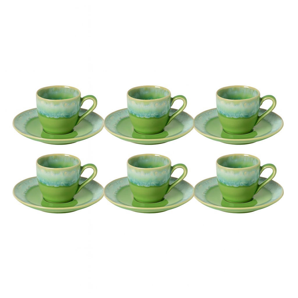 KAFFEETASSENSET 6 STÜCK TAORMINA  - Hellgrün, Basics, Keramik (200/5,6/10,9ml) - Costa Nova