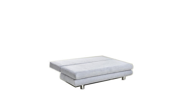 SCHLAFSOFA Mikrofaser Hellblau - Chromfarben/Hellblau, Design, Kunststoff/Textil (196/74/90cm) - Carryhome