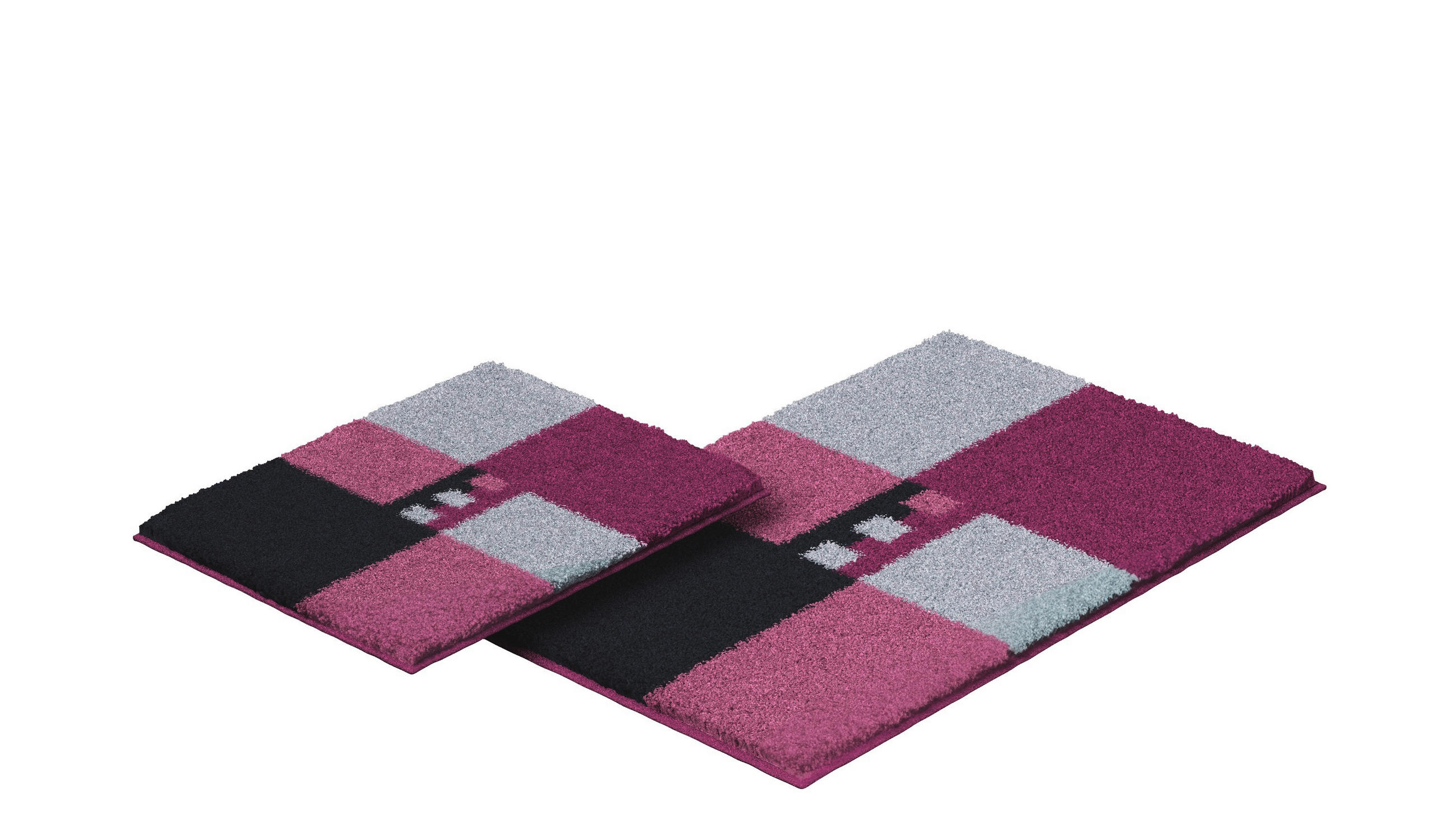 BADEMATTENSET  40x50/50x80 cm  Beere   - Beere, Basics, Kunststoff/Textil (40x50/50x80cm) - Grund