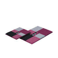 BADEMATTENSET Beere 40x50/50x80 cm  - Beere, Basics, Kunststoff/Textil (40x50/50x80cm) - Grund