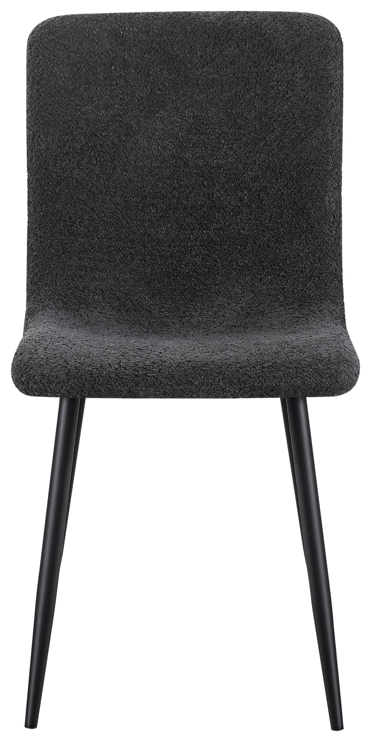 STUHL  in Eisen Bouclé Holz, Metall, Textil  - Schwarz/Grau, MODERN, Holz/Textil (43/86/54,5cm) - MID.YOU