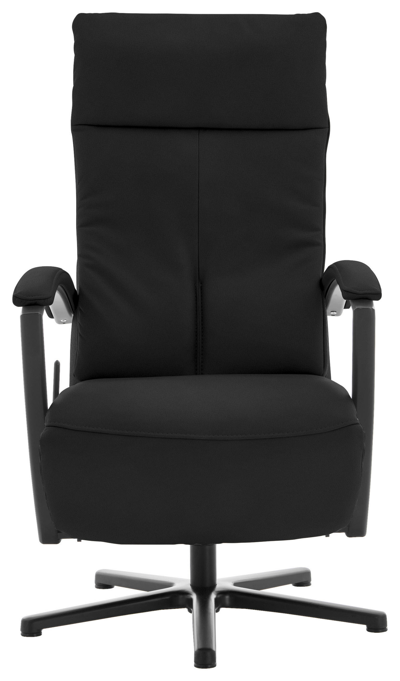 RELAXSESSEL in Leder Schwarz  - Schwarz, Design, Leder/Metall (76/112/83cm) - Beldomo Speed