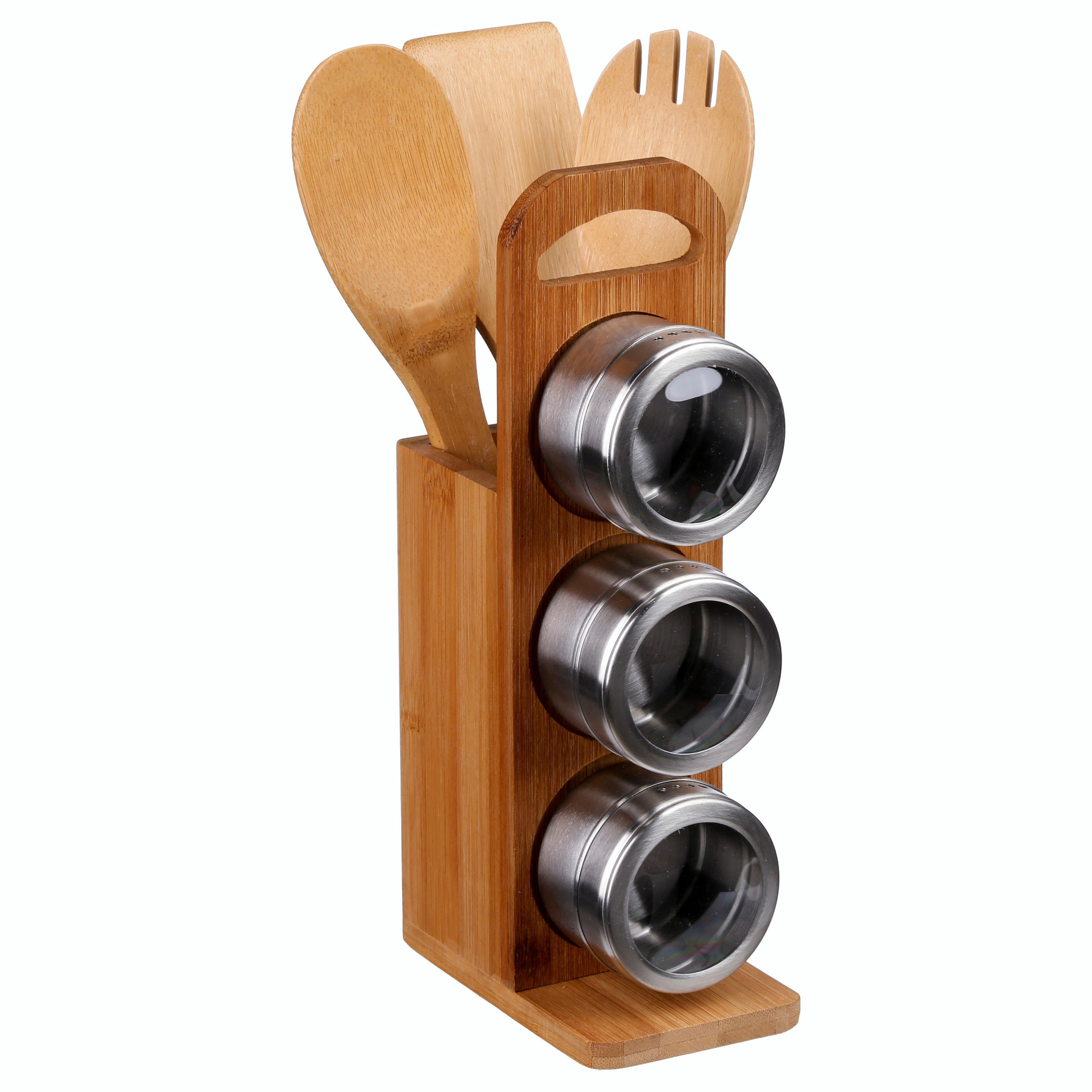SET POSOD ZA ZAČIMBE     13,2/8,2/27 cm         - naravne barve, Basics, kovina/les (13,2/8,2/27cm)