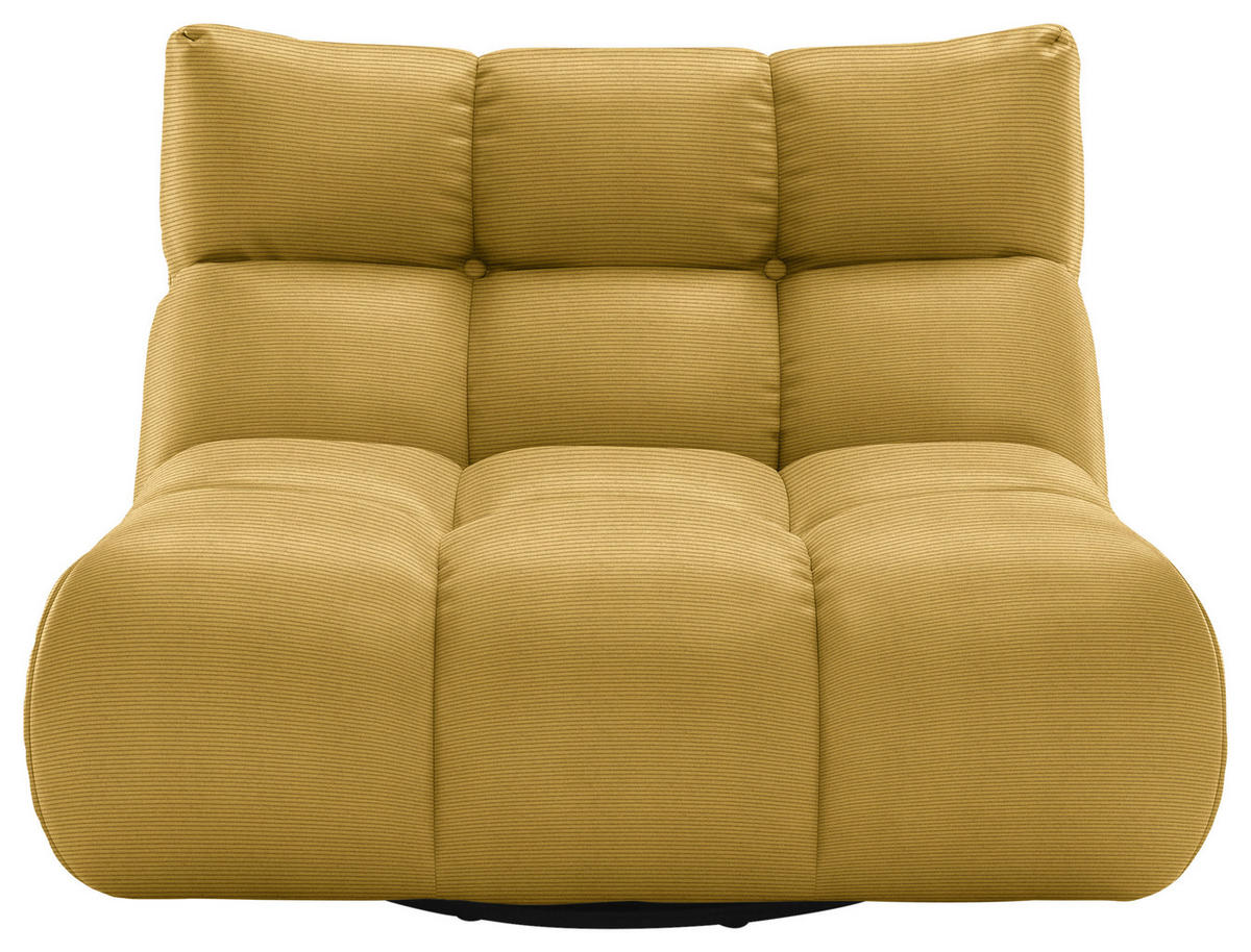 SESSEL Feincord Goldfarben, Hellgrün  - Goldfarben/Schwarz, Design, Kunststoff/Textil (112/85/108cm) - Pure Home Lifestyle