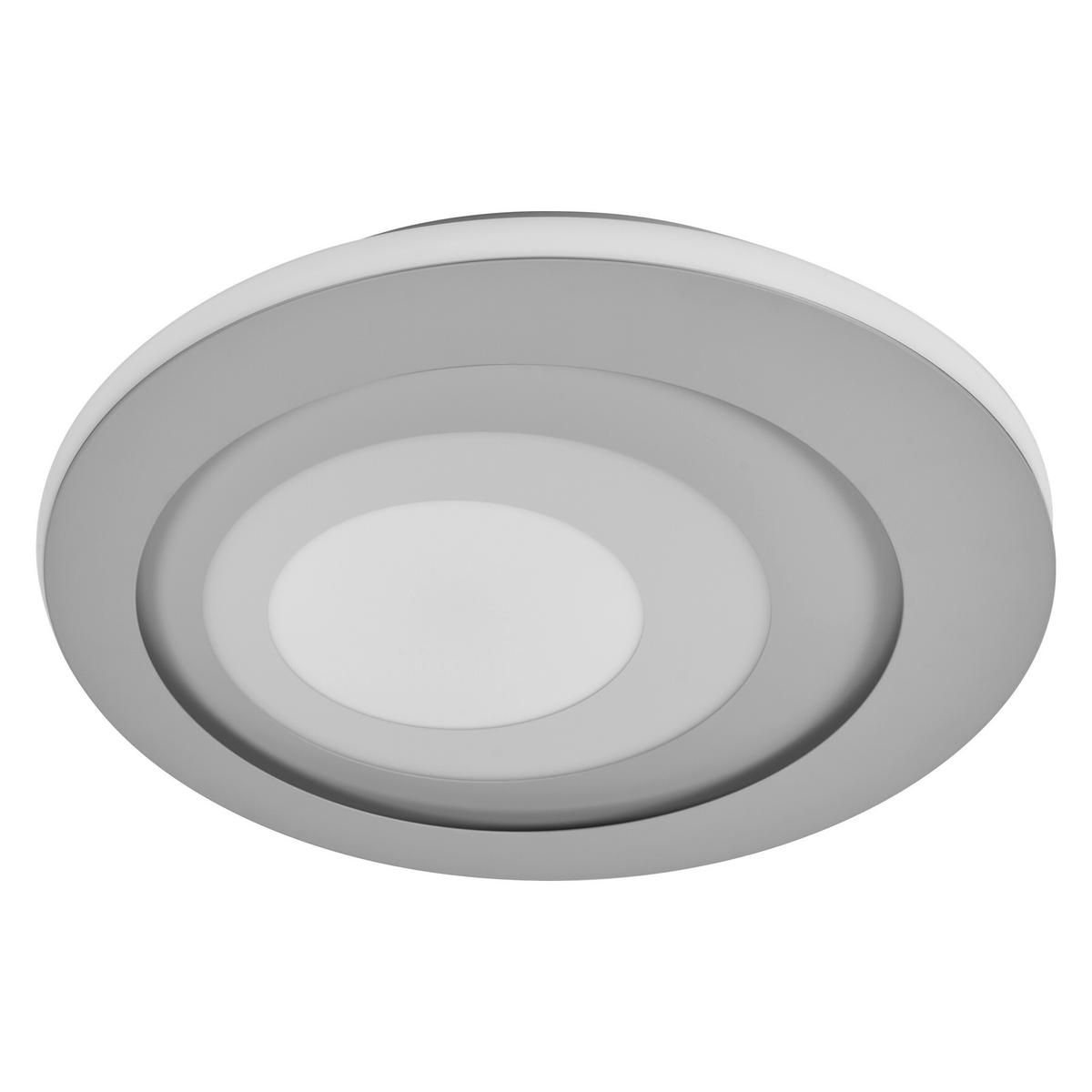 LED-DECKENLEUCHTE Orbis Spiral 50,5/6 cm   - Grau, Design, Kunststoff/Metall (50,5/6cm) - Osram