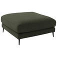 HOCKER in Textil Dunkelgrün  - Dunkelgrün/Schwarz, Design, Textil/Metall (120/43/90cm) - Dieter Knoll