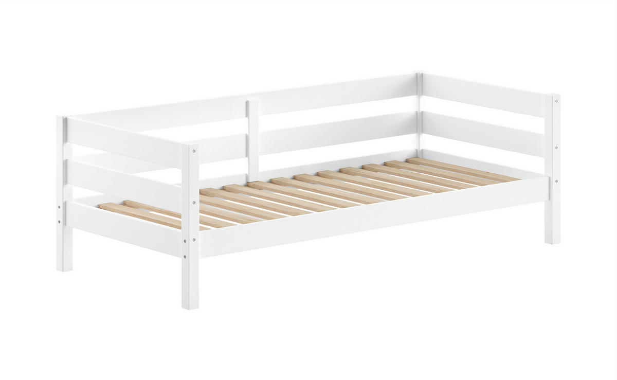 BETT in Weiß  - Naturfarben/Weiß, MODERN, Holz (90/200cm) - Vipack