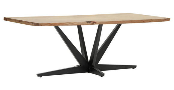 TISCHPLATTE      - Akaziefarben, Design, Holz (220/100/5cm) - Landscape