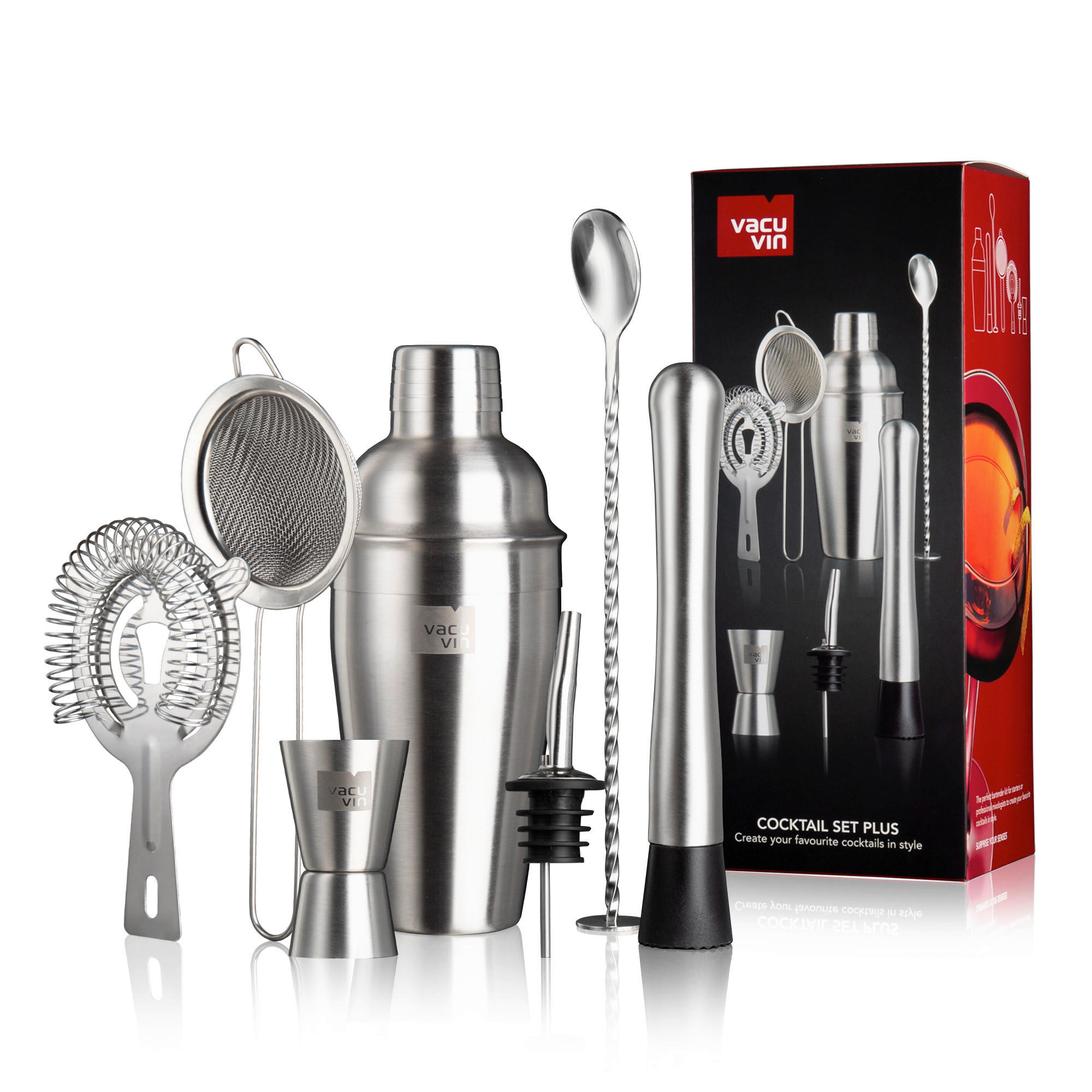 SET ZA KOKTEL - Basics, metal (10.5/9.5/26.2cm) - Vacu Vin