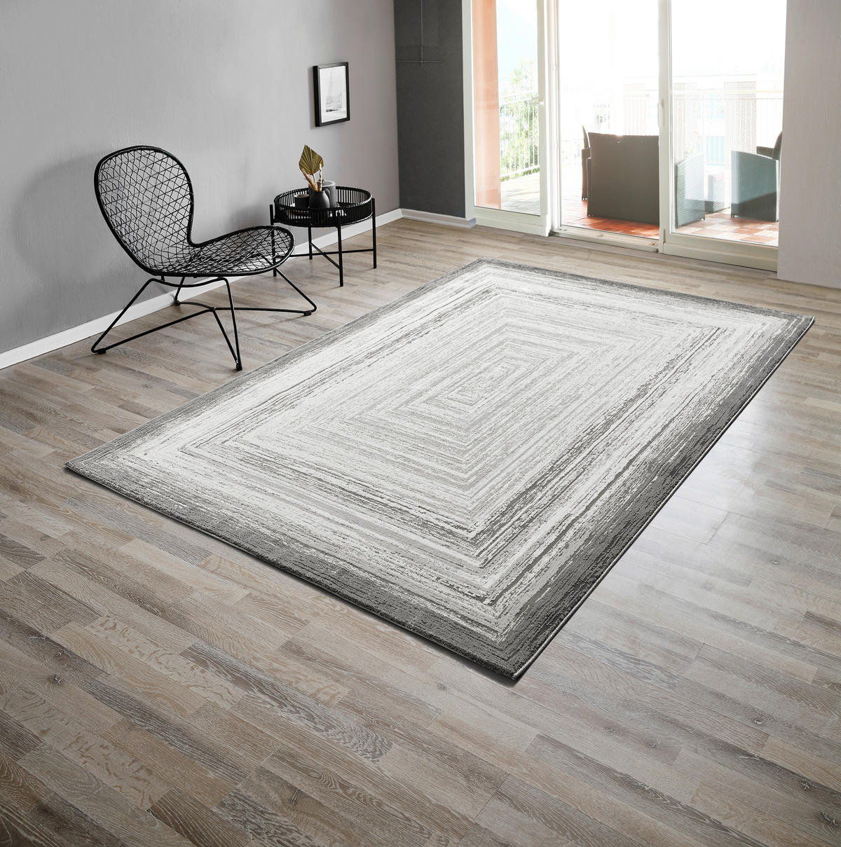 WEBTEPPICH 133/190 cm Grau, Dunkelgrau  - Dunkelgrau/Grau, Design, Naturmaterialien/Textil (133/190cm) - Novel