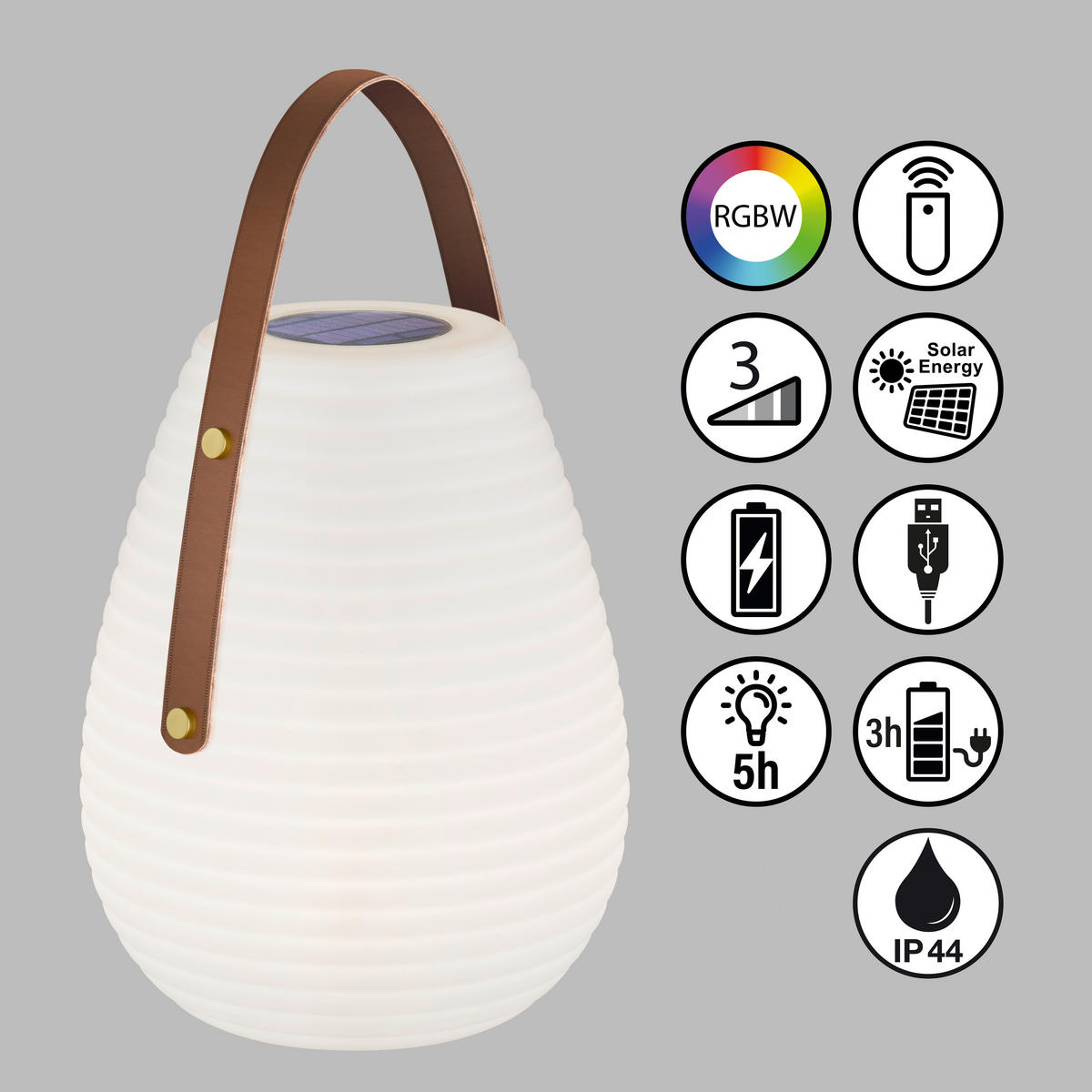 AKKU-TISCHLEUCHTE Schöner Wohnen 27/46 cm   - Weiß, KONVENTIONELL, Kunststoff (27/46cm) - Schöner Wohnen