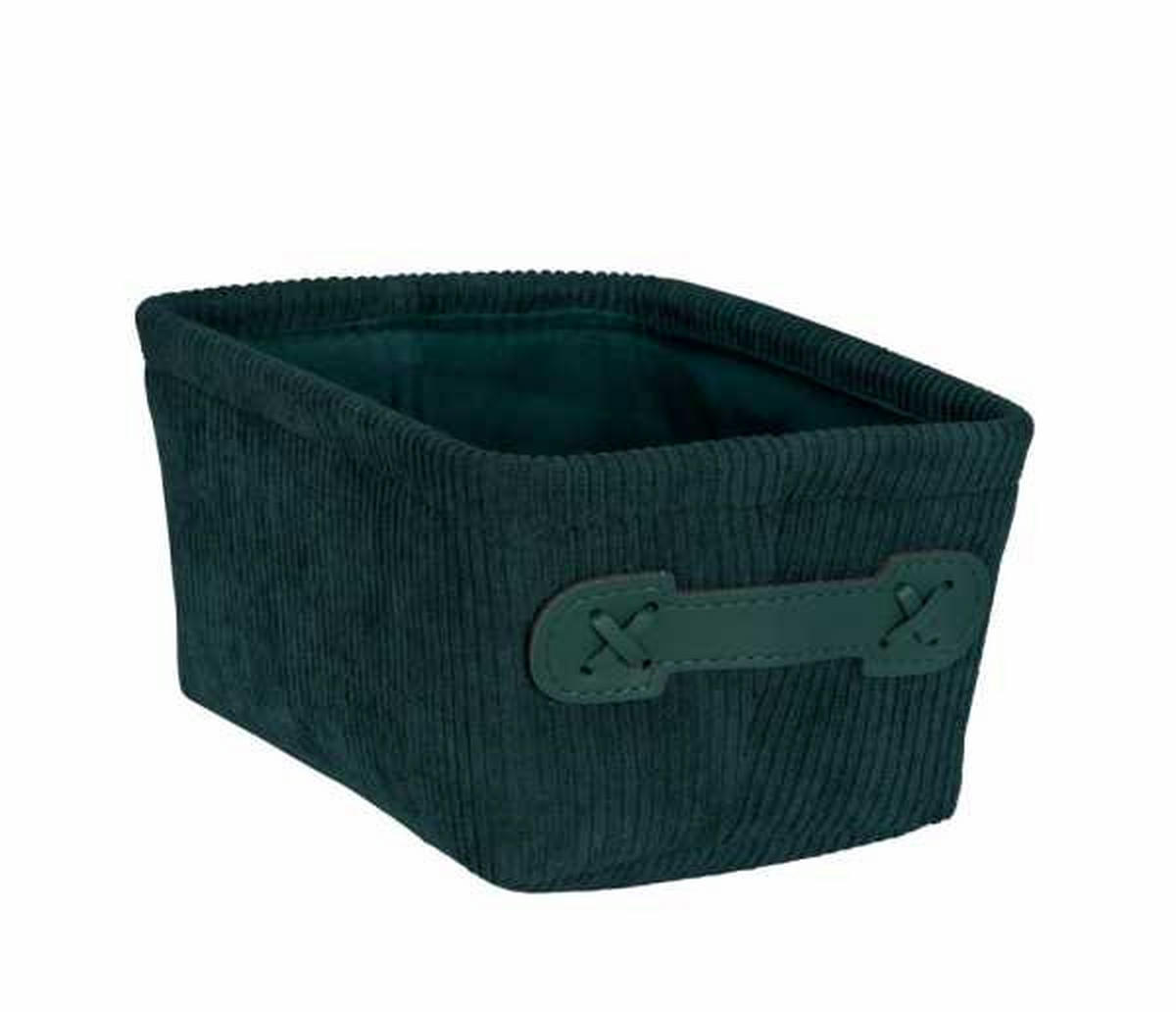 AUFBEWAHRUNGSKÖRBCHEN  - Dunkelgrün, Basics, Textil (19/9/14cm) - Wenko