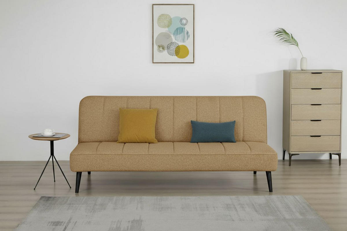 SCHLAFSOFA in Holz, Textil Braun  - Schwarz/Braun, Design, Holz/Textil (192/82/90cm) - Livetastic