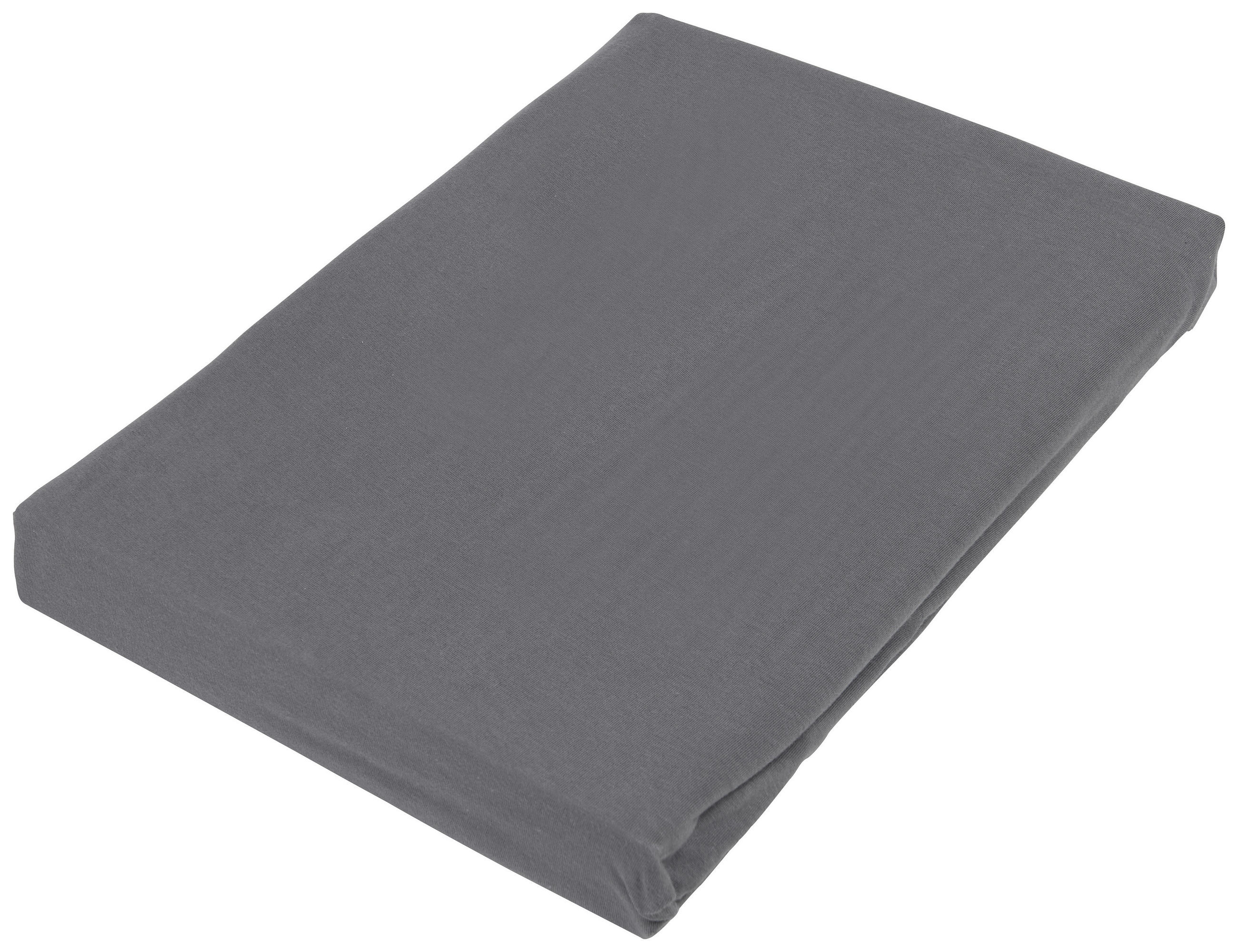 CEARȘAF CU ELASTIC 200/200 cm  - grafit, Basics, textil (200/200cm) - Bio:Vio