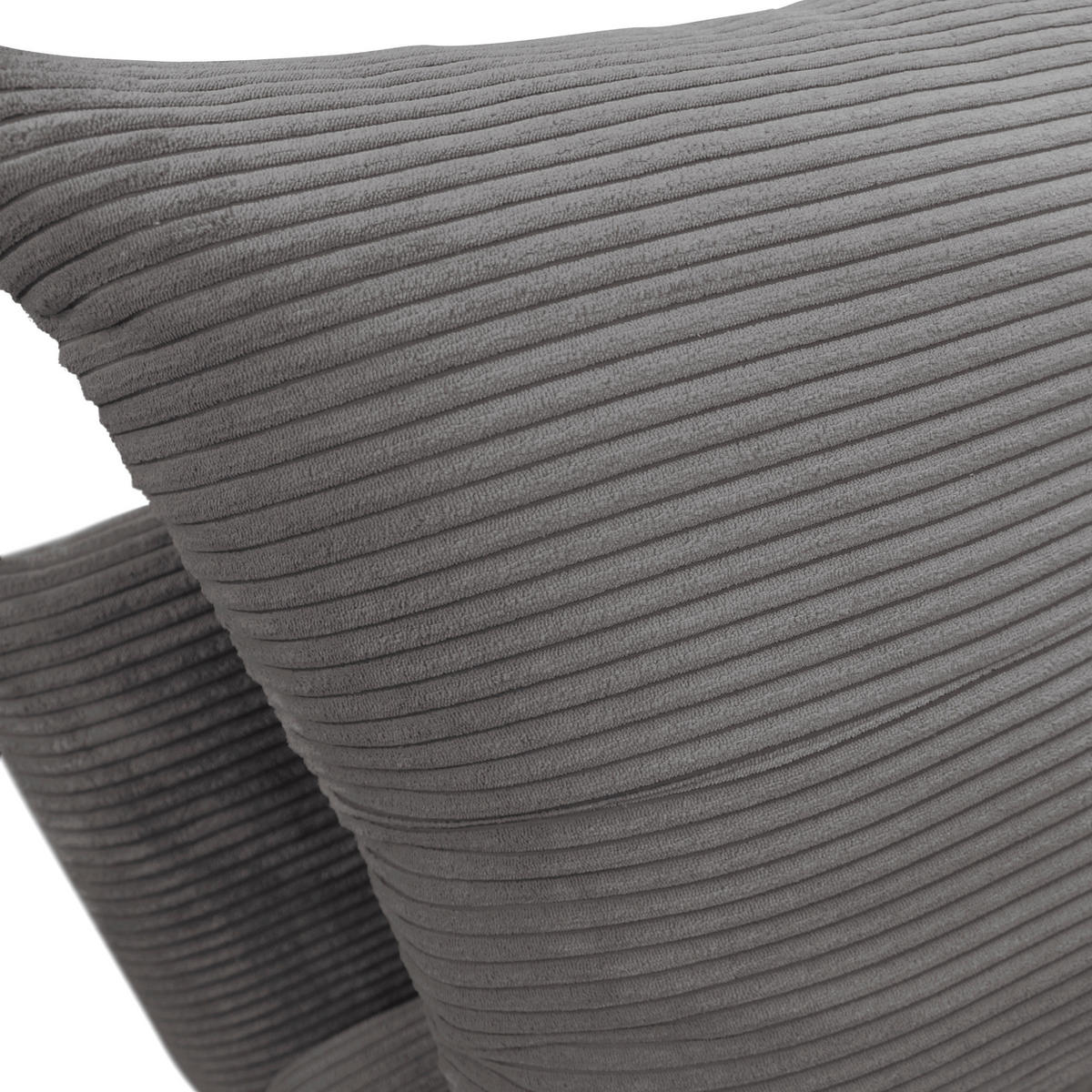 SCHLAFSOFA  mit Liegefunktion Cord Grau  - Schwarz/Grau, Design, Kunststoff/Textil (154/93/85cm) - MID.YOU