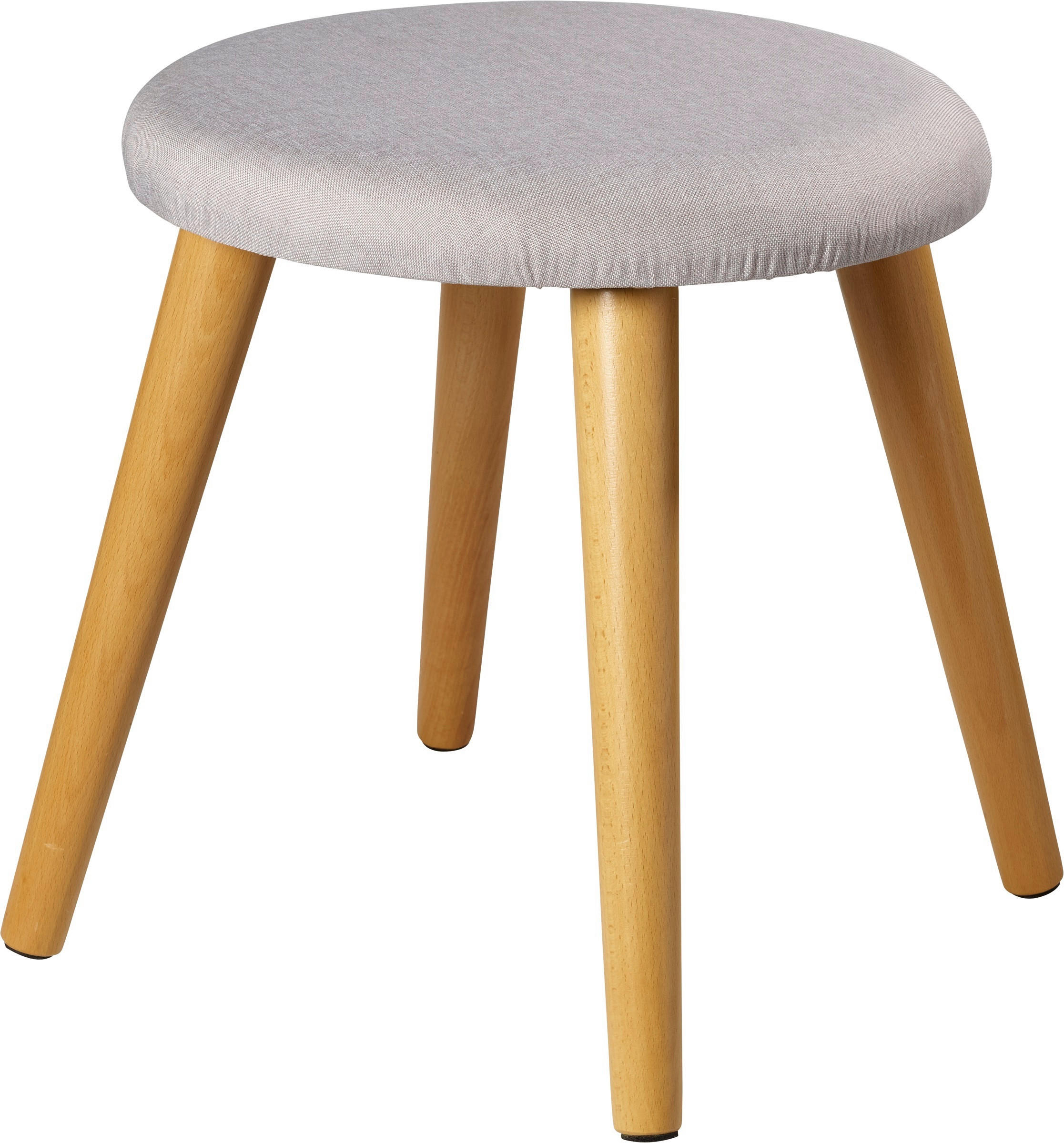 TABURETKA, textil, 40/42/40 cm - sivá, Design, drevo/textil (40/42/40cm) - Echtwerk