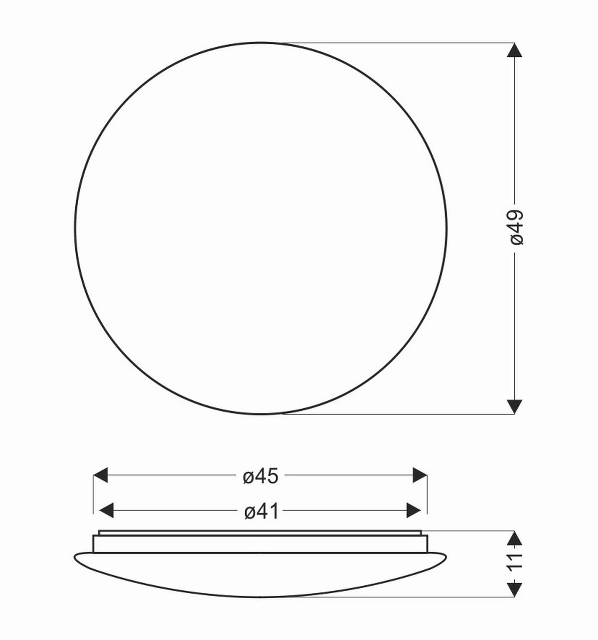 LED-DECKENLEUCHTE 49/49/11 cm   - Weiß, Basics, Metall (49/49/11cm)
