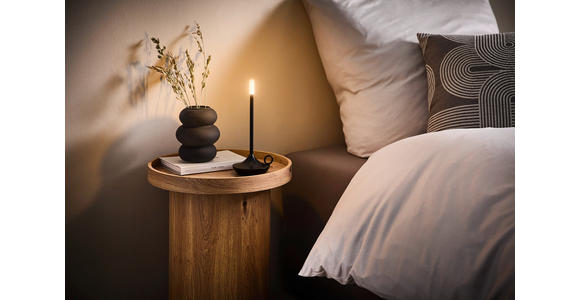 AKKU-TISCHLEUCHTE Queens 11/25,5 cm  - Schwarz, Design, Kunststoff/Metall (11/25,5cm) - Novel