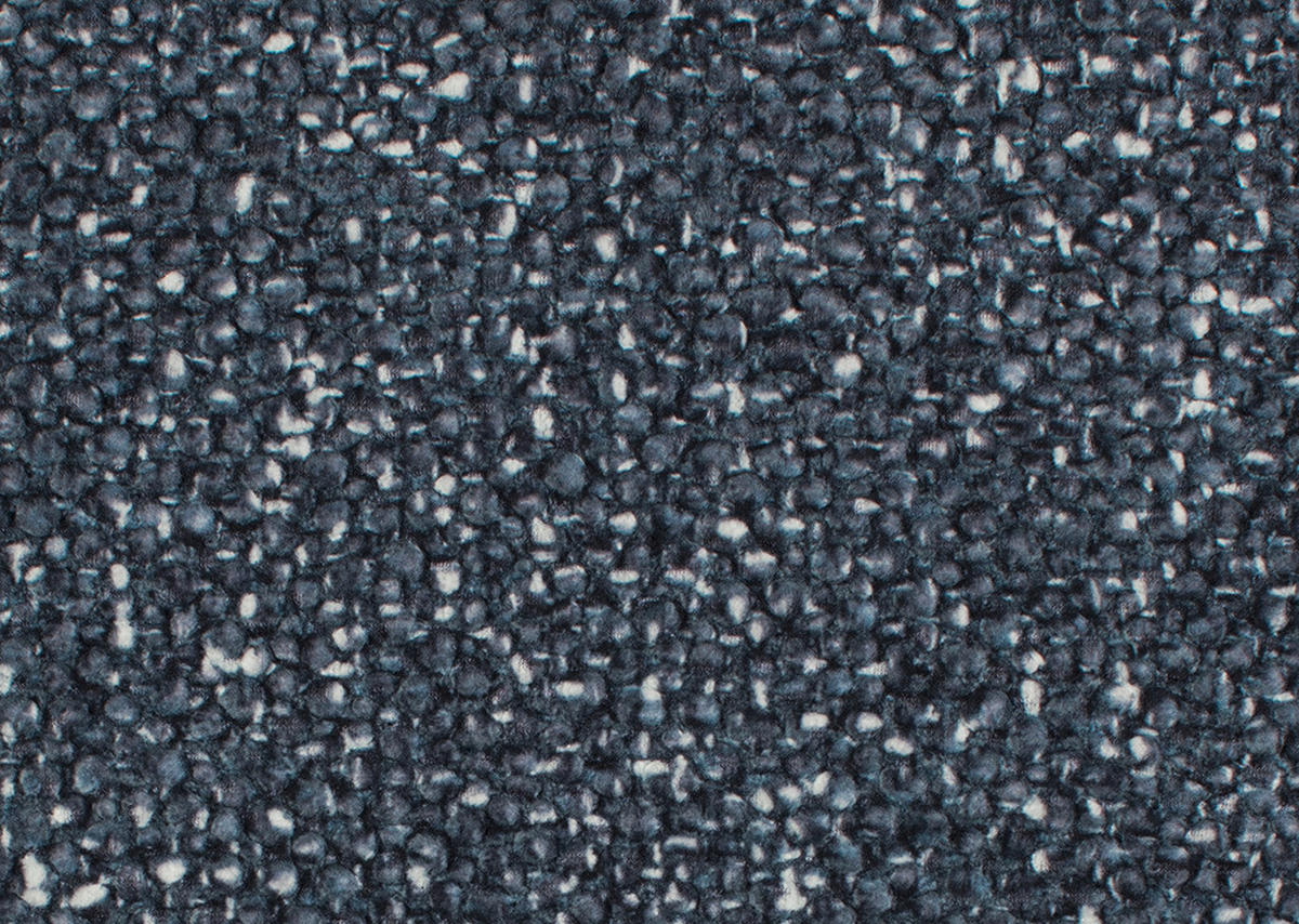 ECKSOFA in Bouclé Dunkelblau  - Schwarz/Dunkelblau, Natur, Textil/Metall (288/233cm) - Valnatura