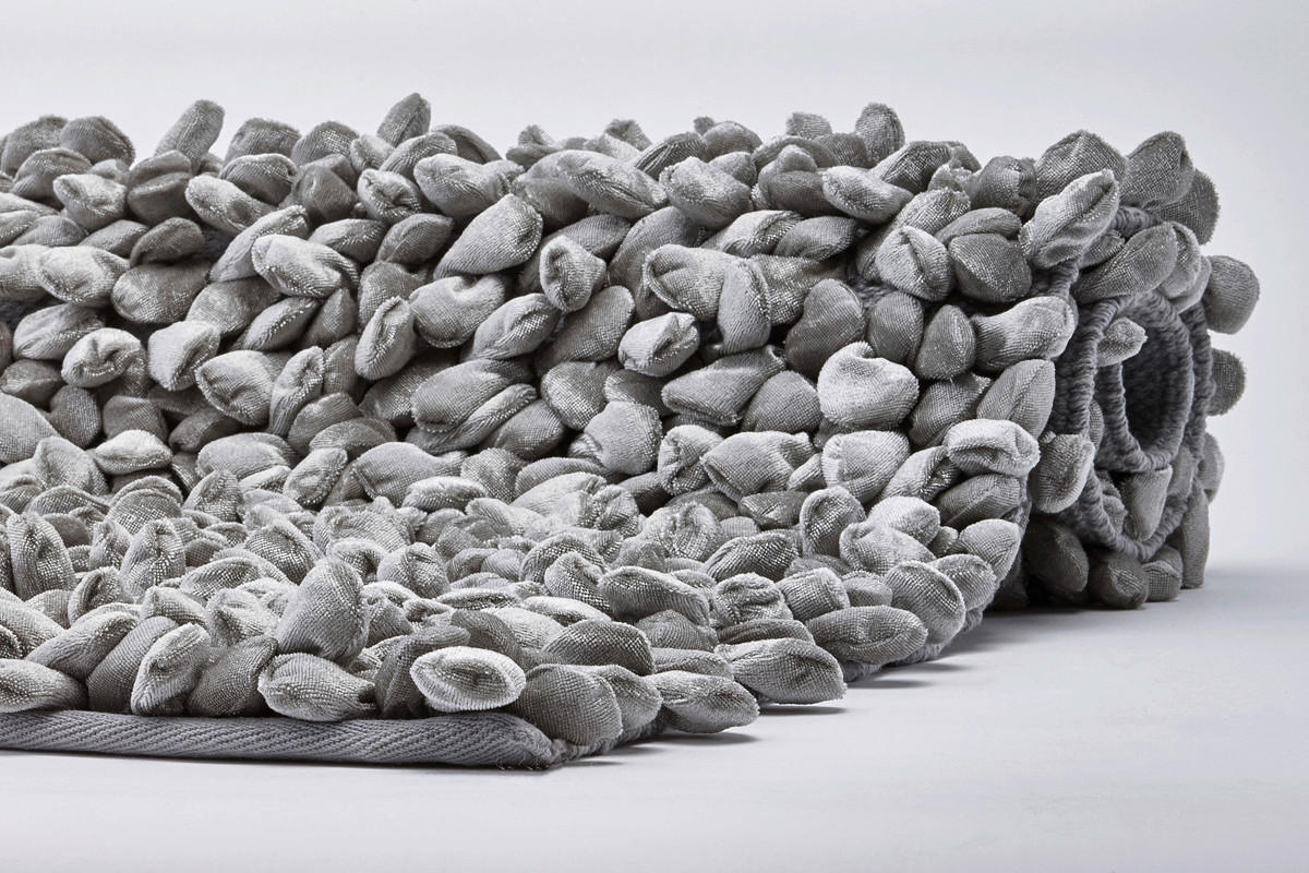 BADEMATTE ROCCA Grau 70/120 cm  - Grau, Basics, Textil (70/120cm) - Aquanova