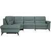 ECKSOFA in Echtleder Blaugrau  249/280 cm  - Anthrazit/Blaugrau, Design, Leder/Metall (249/280cm) - Himolla Komfortklass