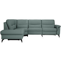 ECKSOFA  in Echtleder Blaugrau  249/280 cm  - Anthrazit/Blaugrau, Design, Leder/Metall (249/280cm) - Himolla Komfortklass