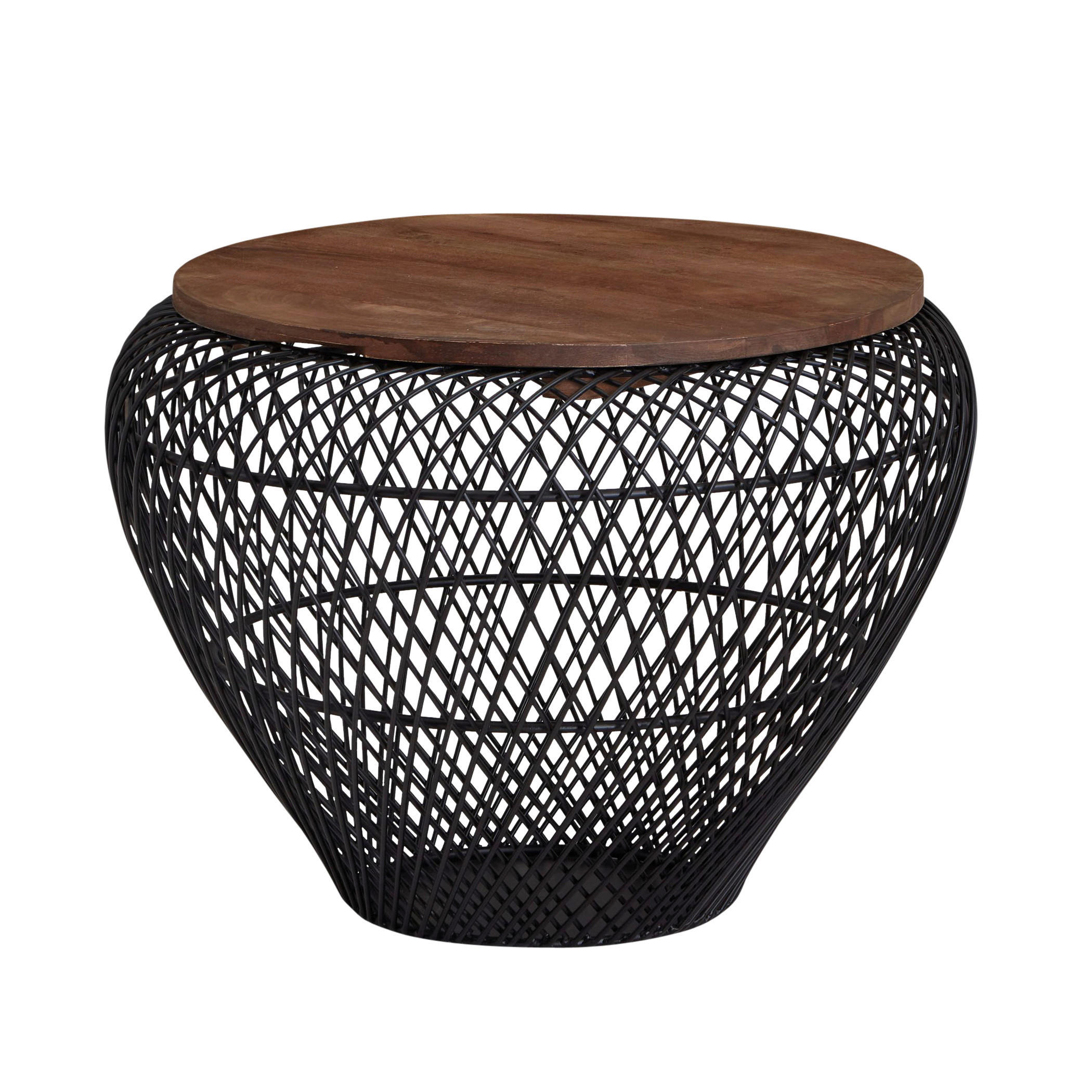 COUCHTISCH in Holz 60/60/45 cm  - Schwarz, Modern, Holz/Metall (60/60/45cm) - MID.YOU