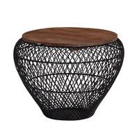 KONFERENČNÍ STOLEK, černá, dřevo, 60/60/45 cm - černá, Moderní, kov/dřevo (60/60/45cm) - MID.YOU