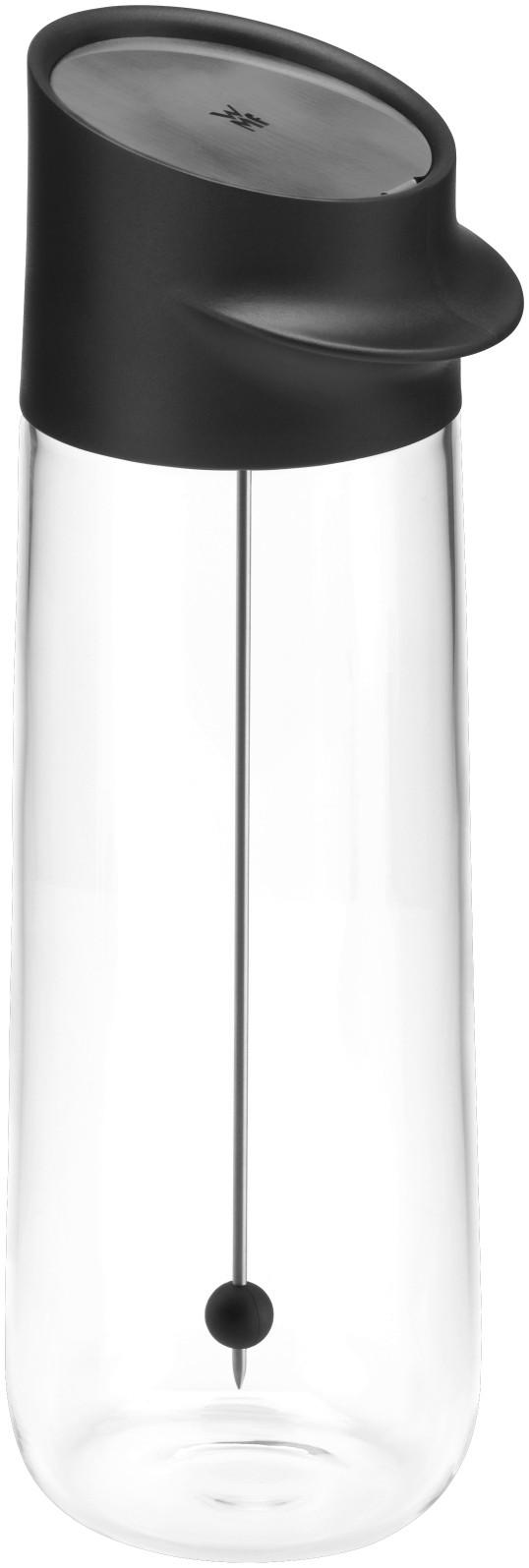 WASSERKARAFFE 1 l  - Edelstahlfarben/Schwarz, Basics, Glas/Kunststoff (29,9/10,4/9,5cm) - WMF