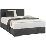 BOXBETT 90/200 cm  in Dunkelgrau  - Chromfarben/Dunkelgrau, KONVENTIONELL, Kunststoff/Textil (90/200cm) - Carryhome