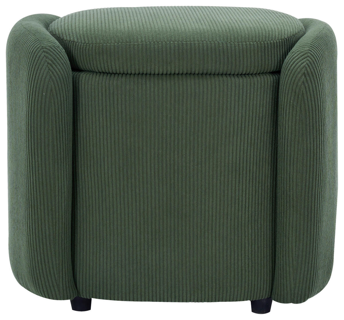 HOCKER in Textil Grün  - Schwarz/Grün, Design, Kunststoff/Textil (57/47/42cm) - P & B