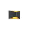 LED-WANDLEUCHTE 12/18/7 cm   - Goldfarben/Schwarz, Design, Metall (12/18/7cm) - Helestra