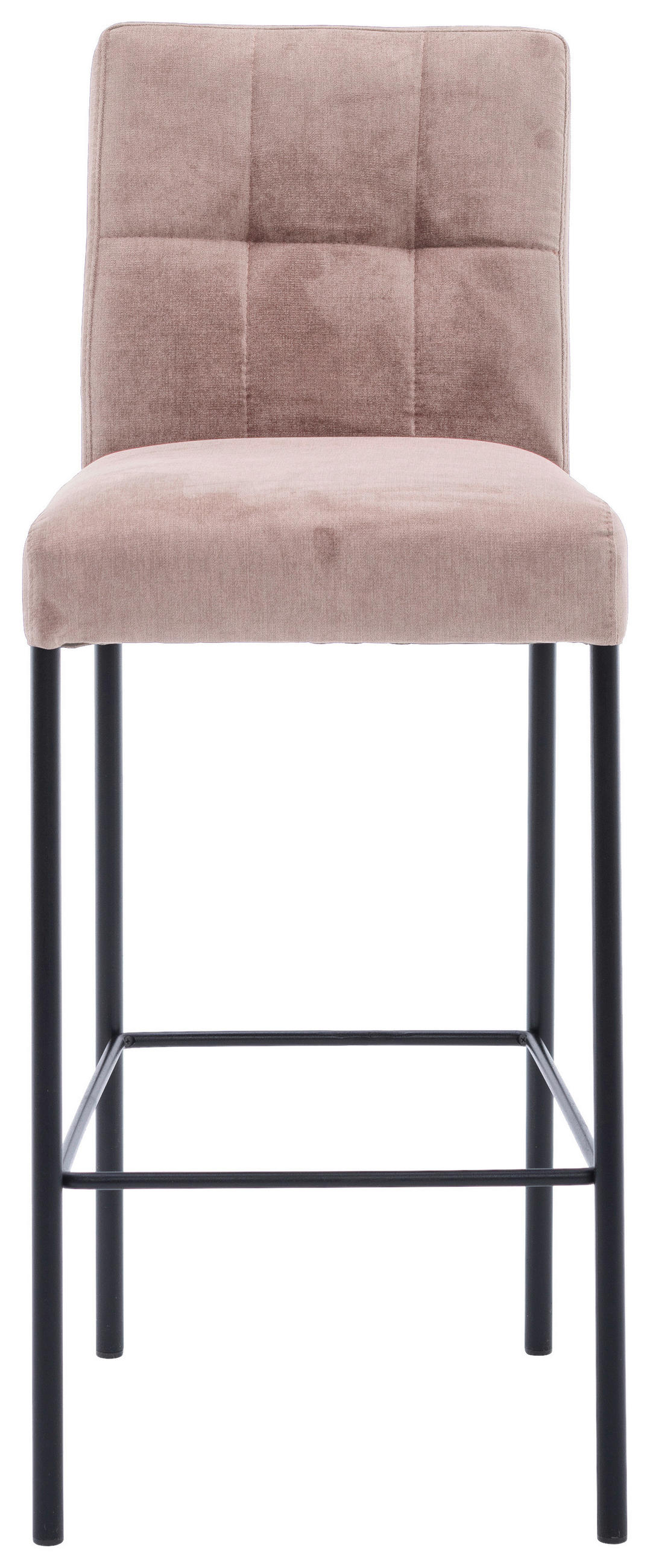 BAROVÁ STOLIČKA, čierna, staroružová - čierna/staroružová, Design, kov/textil (46/91/61cm) - Xora