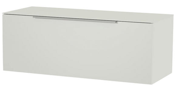 LOWBOARD  in 110/56/45 cm  - Alufarben/Weiß, Design, Glas/Holzwerkstoff (110/56/45cm) - Moderano