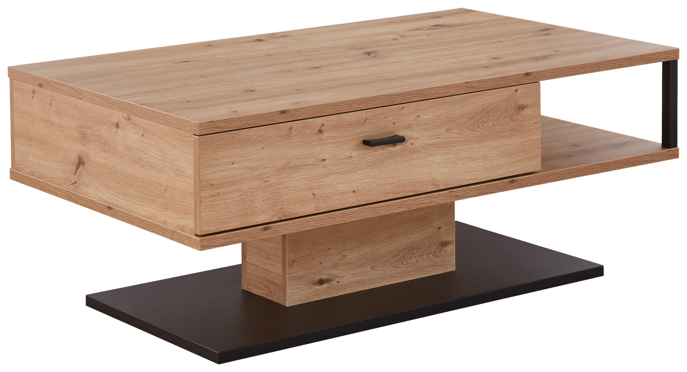 COUCHTISCH 110/65/45 cm rechteckig Anthrazit, Eiche Artisan  - Anthrazit/Schwarz, KONVENTIONELL, Holzwerkstoff/Metall (110/65/45cm) - Cantus