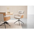 ARMLEHNSTUHL  Wippfunktion, Sitzfläche 360° drehbar, automatische Rückholfunktion Webstoff  - Taupe/Eichefarben, Design, Holz/Textil (62/92/66cm) - Dieter Knoll