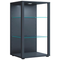 VITRINE in Anthrazit  - Anthrazit/Schwarz, MODERN, Glas/Holzwerkstoff (52/90/44cm) - MID.YOU