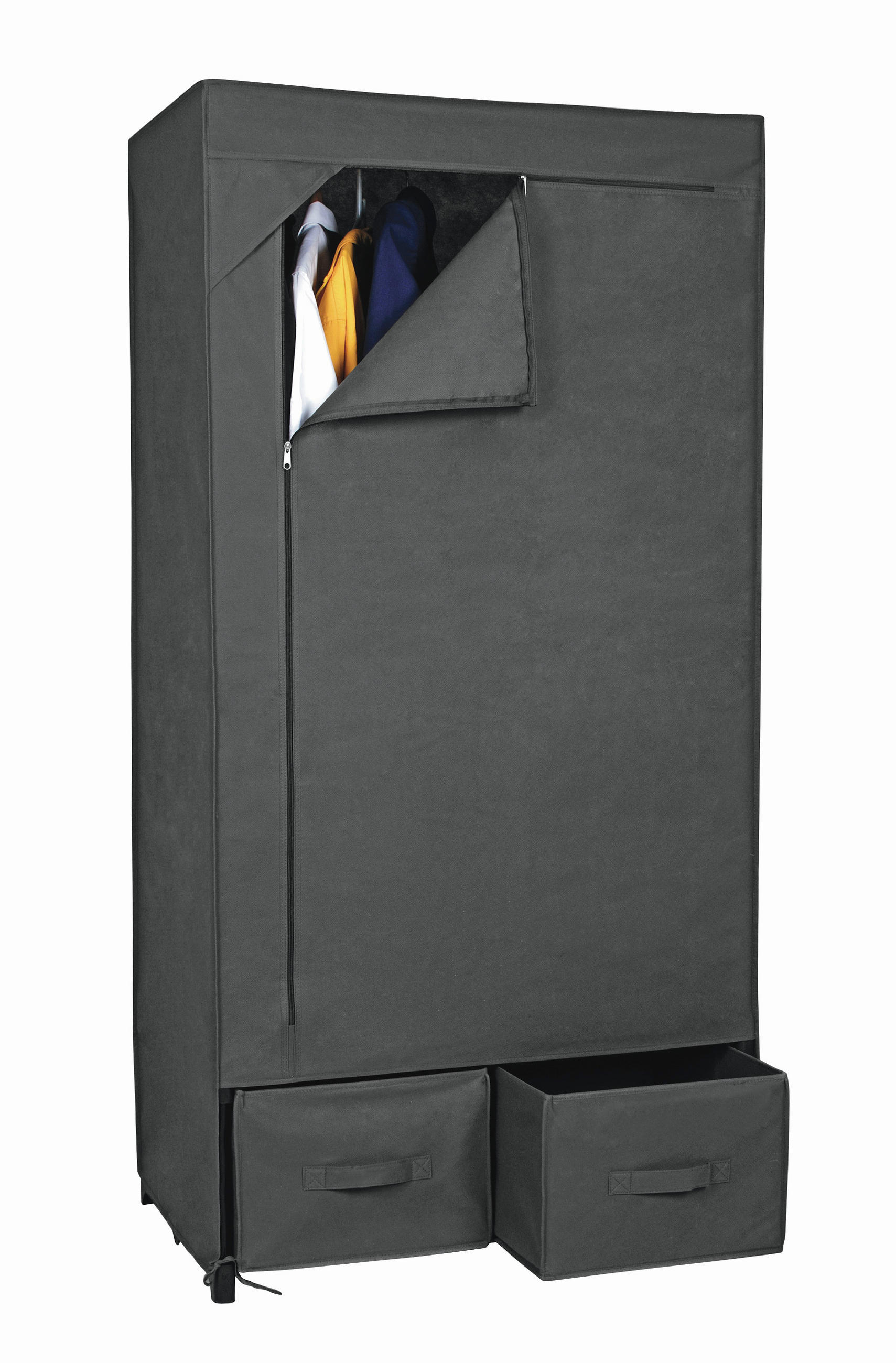 Stoffschrank Mit Metallgestell B: 80 Cm Ritsch-Ratsch, Grau