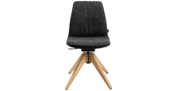 STUHL in Flachgewebe Holz, Textil - Eichefarben/Anthrazit, Design, Holz/Textil (46/85-88/55cm) - Johann Jakob