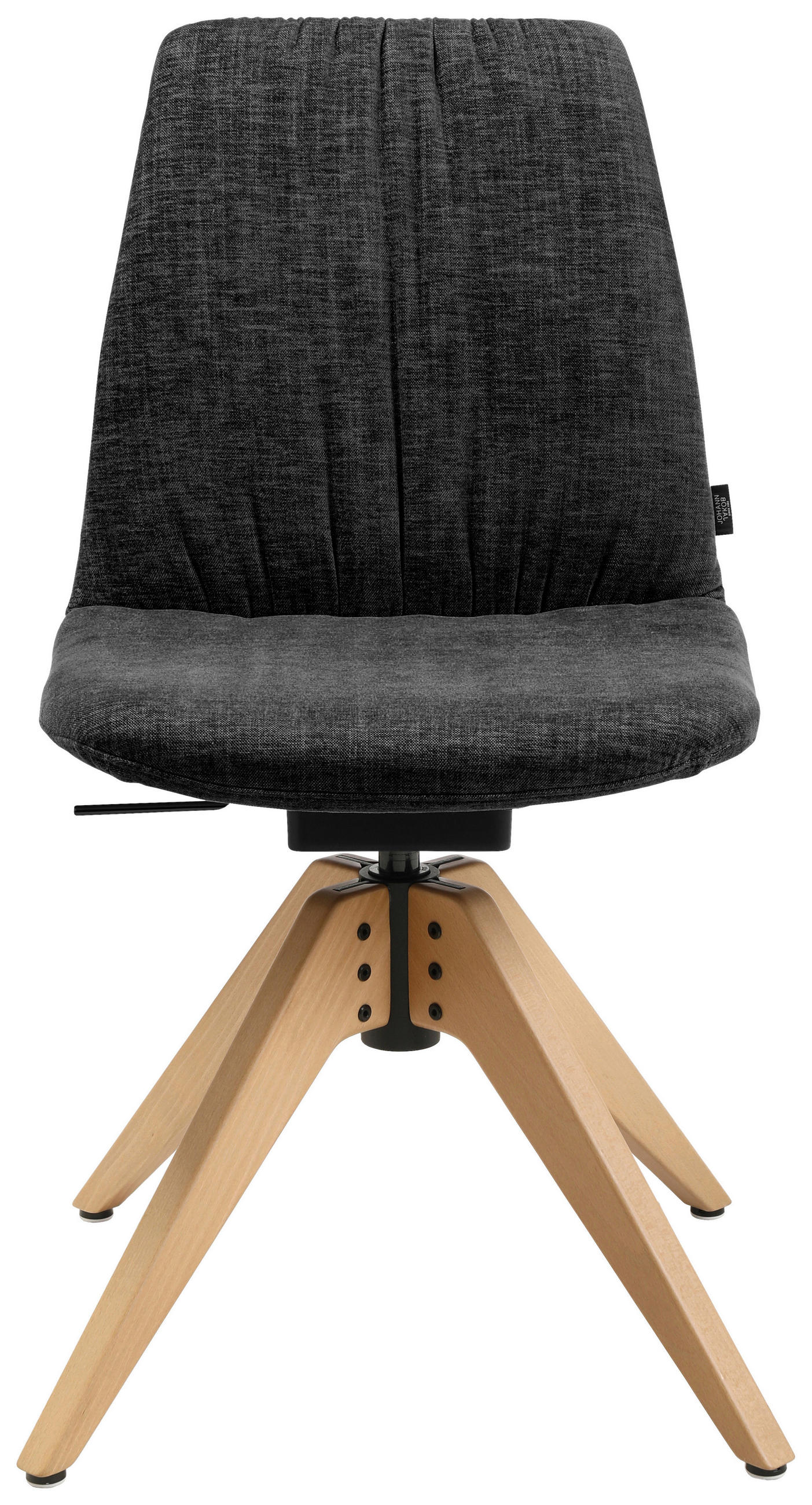STUHL Flachgewebe Anthrazit Buche Hartholz - Eichefarben/Anthrazit, Design, Holz/Textil (46/85-88/55cm) - Johann Jakob