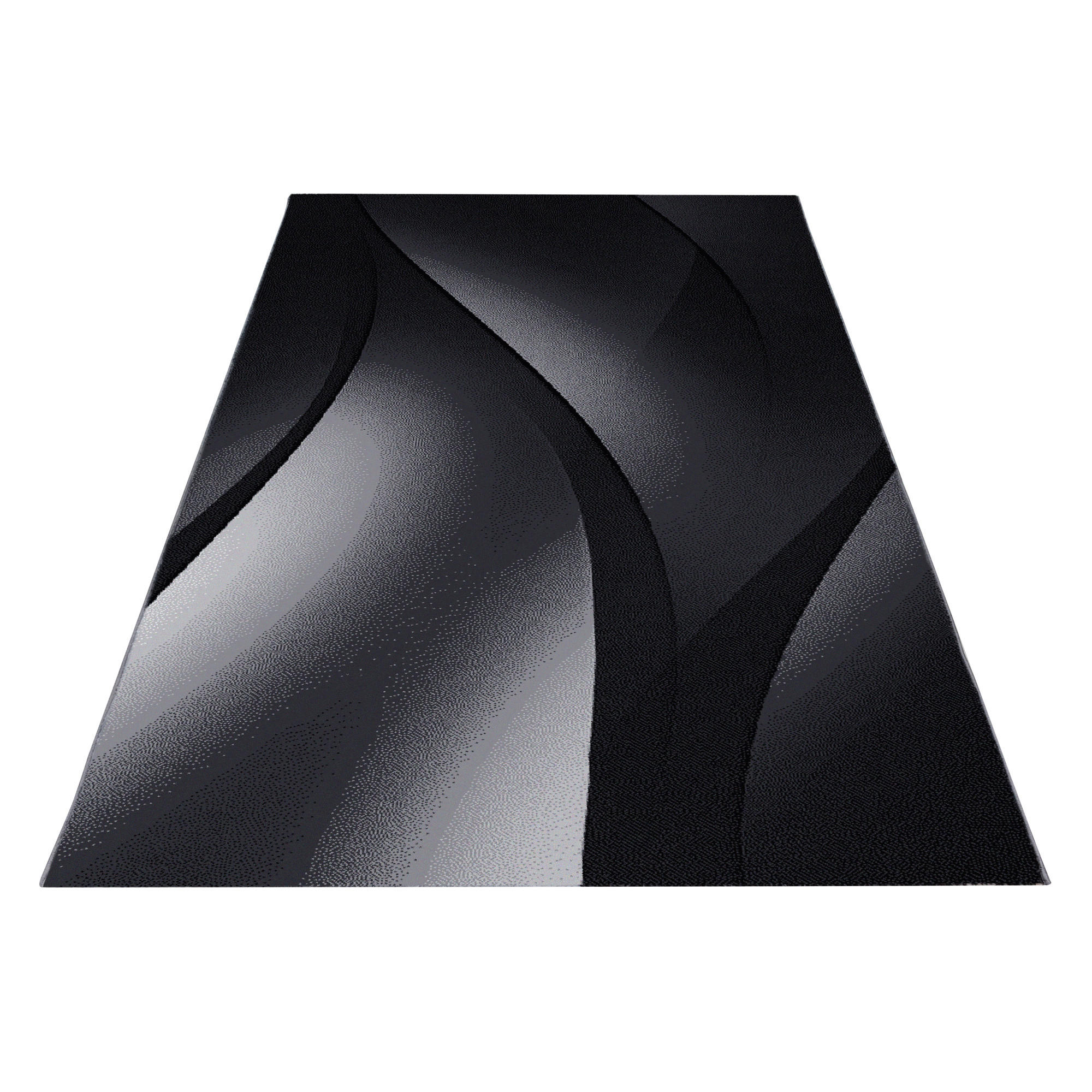WEBTEPPICH 80/300 cm Plus 8010 Schwarz, Weiß  - Schwarz/Weiß, Design, Textil (80/300cm) - Novel