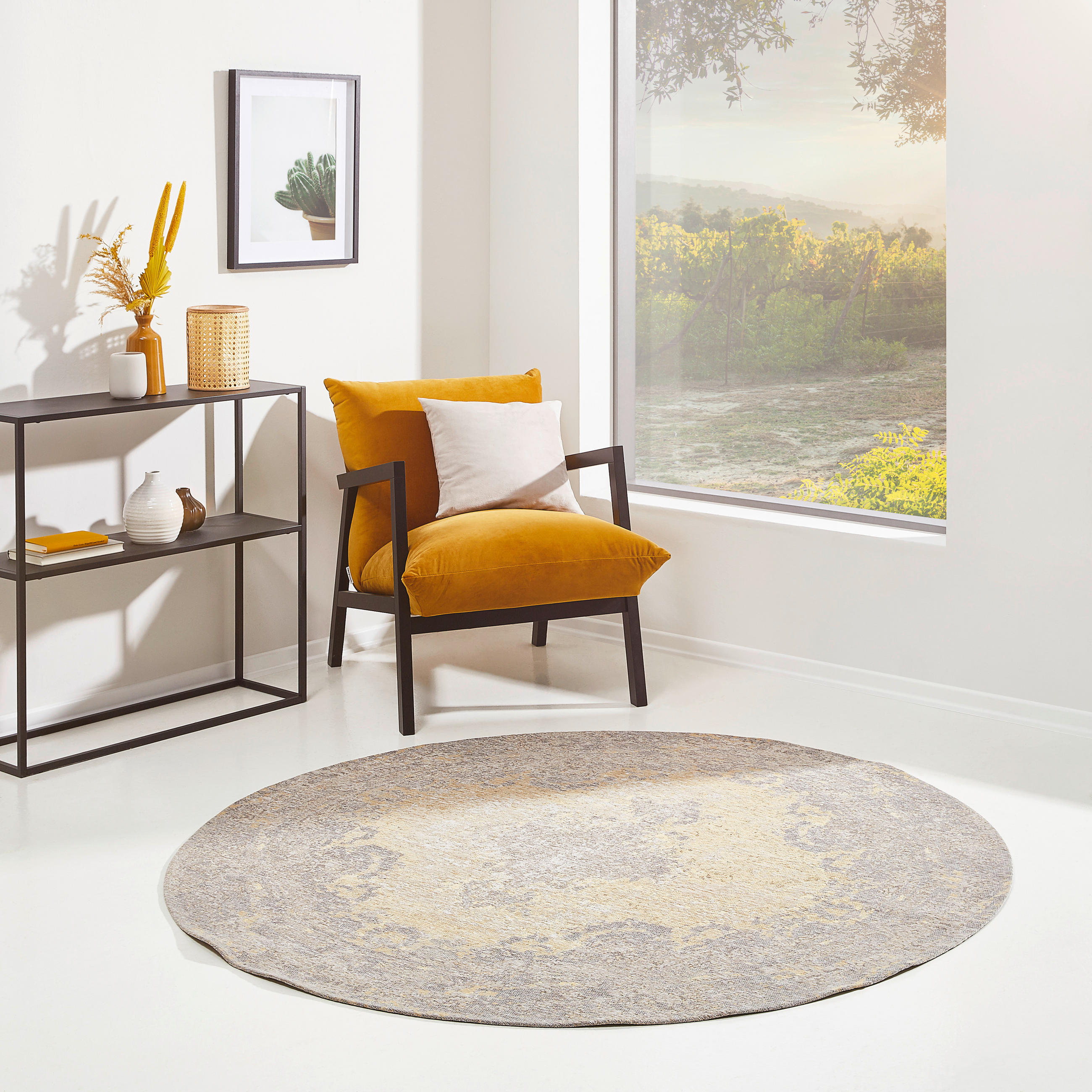 VINTAGE-TEPPICH 160 cm Gelb  - Gelb, Design, Textil (160cm) - Novel