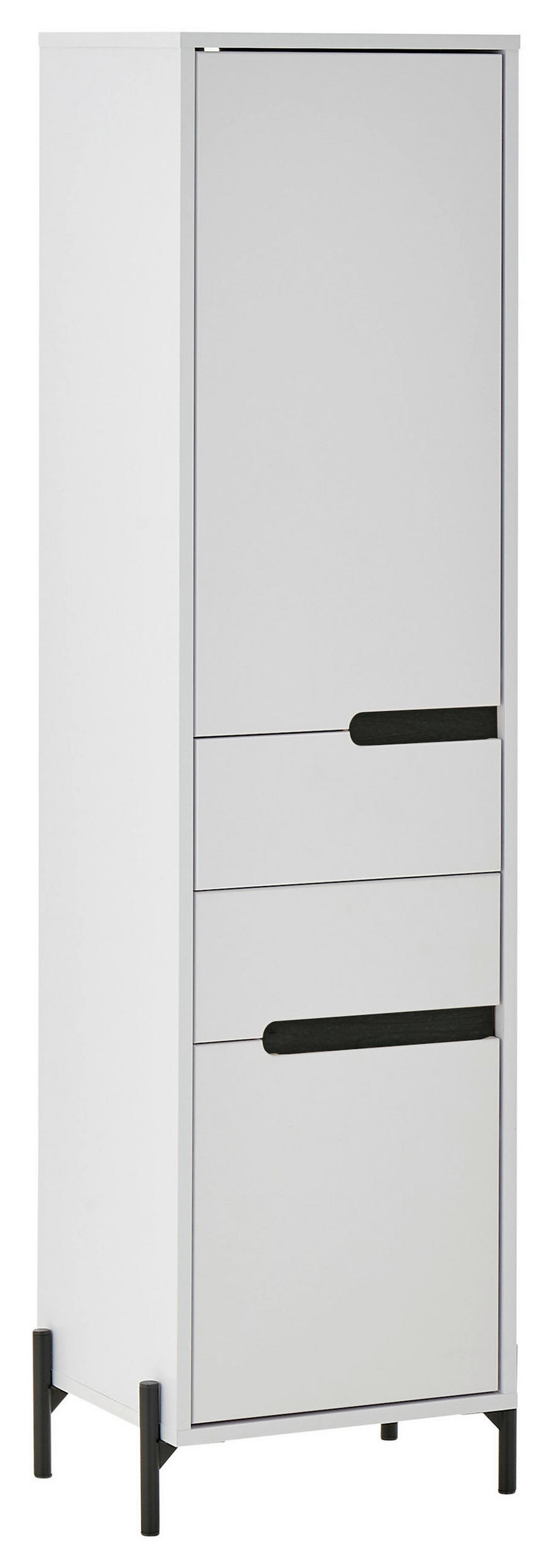 ARMOIRE HAUTE 40/155/35 cm  - Weiss/Schwarz, Basics, Holzwerkstoff/Metall (40/155/35cm) - MID.YOU