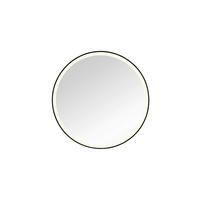 LEUCHTSPIEGEL 80/80/4 cm  - Schwarz, Trend, Glas/Metall (80/80/4cm) - Boxxx